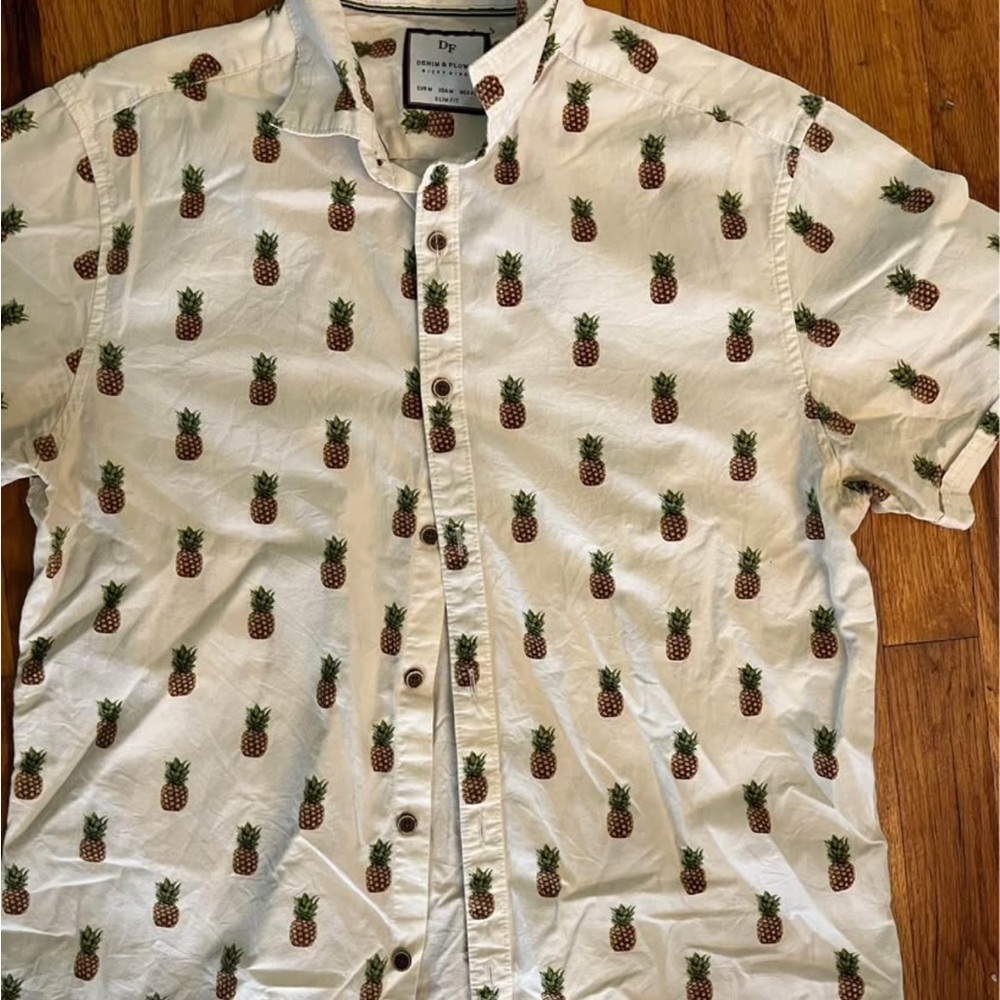 Pineapple Print Men's Shirt